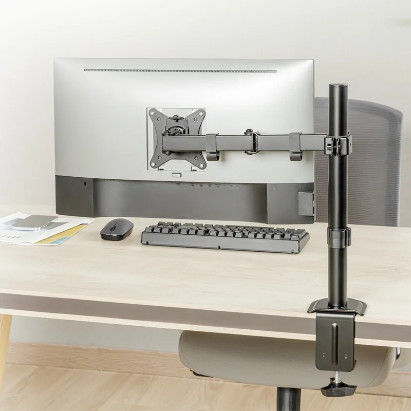 Maclean bordsfäste för LCD-skärm, 17-32", 9kg, VESA 75x75 och 100x100 dubbelarm, MC-753N