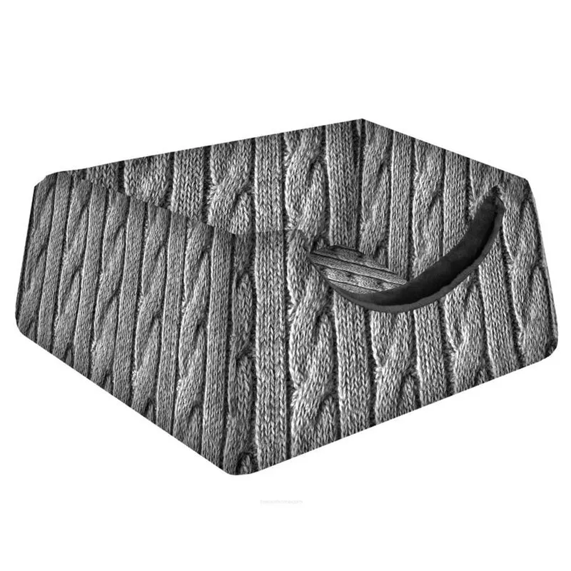 Arco Design Hund / Katthus 2 i 1 Säng För Hund Katt Kennel Sovplats 55 x 55 x 45 cm Fläta