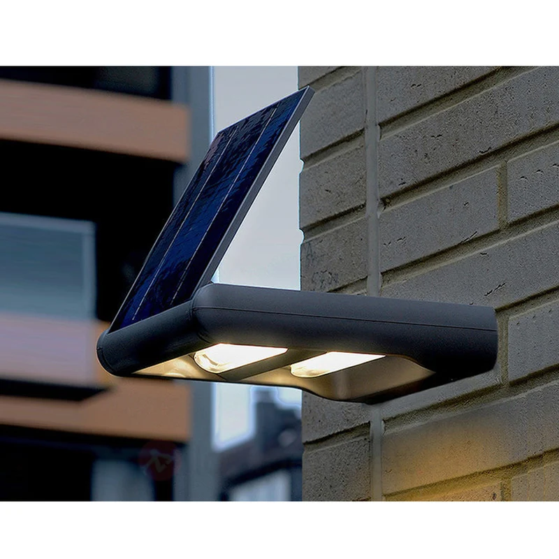 GreenBlue GB131 LED 12W solcellsdriven vägglampa - två oberoende ljusriktningar