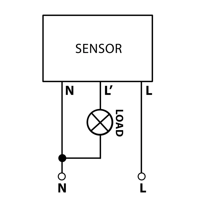 Maclean PIR-sensor med kort räckvidd, räckvidd 5-6 cm, infälld dosa, max. belastning 1200W, MCE313 W