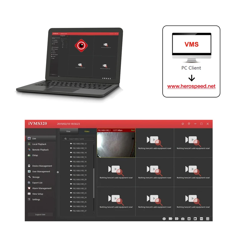 Maclean MCTV-515 IP / IPC Övervakningskamera 5MP Kupolkamera För Inomhus- Och Utomhusbruk IP67 Nattsikt Rörelsedetektering Säkerhetskamera Applikation
