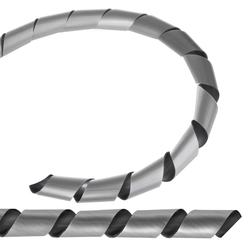 Maclean Kabelskydd, maskering, (20,4*22mm), 3m, silverspiral, MCTV-687S