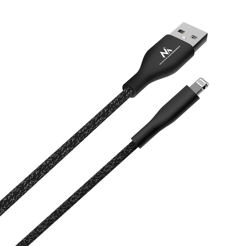 Maclean MCE845B MFi-Certifierad Laddningskabel Kompatibel Med iPhone / iPod / iPad 5V / 2,4A Snabbladdning (1 meter, Svart)