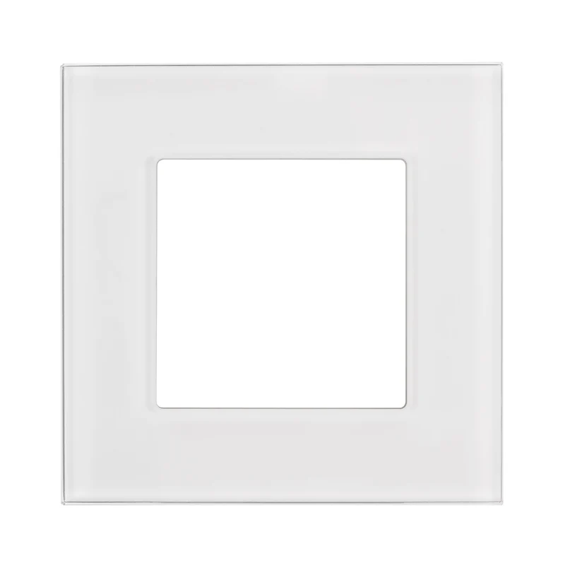 Maclean MCE730W Glasram Panel 86x86mm För Uttag Modulärt Vägguttag Infällt Uttag Vägguttag Infälld Installation (Glasram För Uttag, Vit)