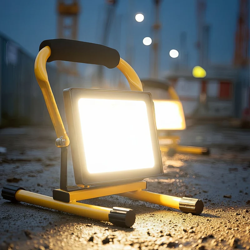 Maclean MCE652 Golvstativ För LED-Strålkastare Arbetsbelysning Stativ Strålkastarstativ Roterbart Stål (För MCE550 / MCE650)