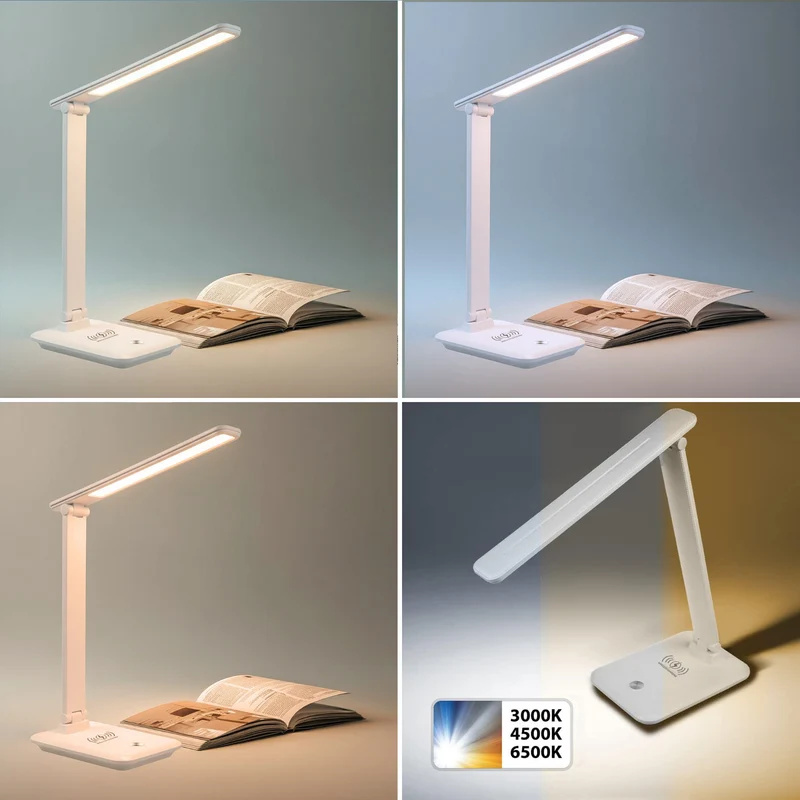Maclean MCE616 W Dimbar LED Skrivbordslampa 9W Med Induktion Qi-Laddare