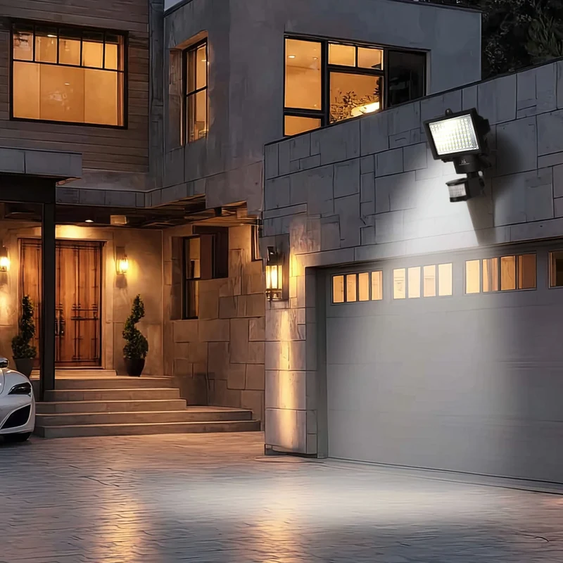 Maclean MCE442 Solar LED-Lampa Med Rörelsesensor Strålkastare Solar Vägglampa Skymning Sensor Solar Ljus IP44 6W 360 Lumen 6000K