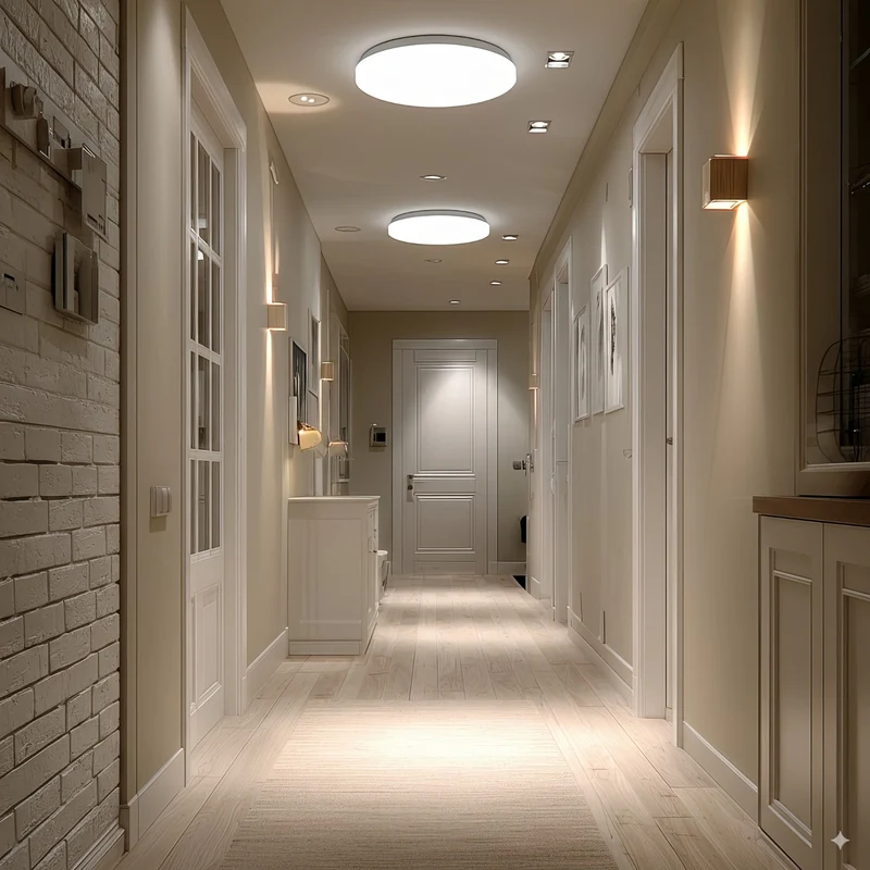 Maclean MCE347 LED sensor ceiling lamp. With a 5.8GHz microwave sensor, it emits a 4000K light with 12W power and 950lm brightness. Rated IP44, it ensures durability and reliability in various settings.