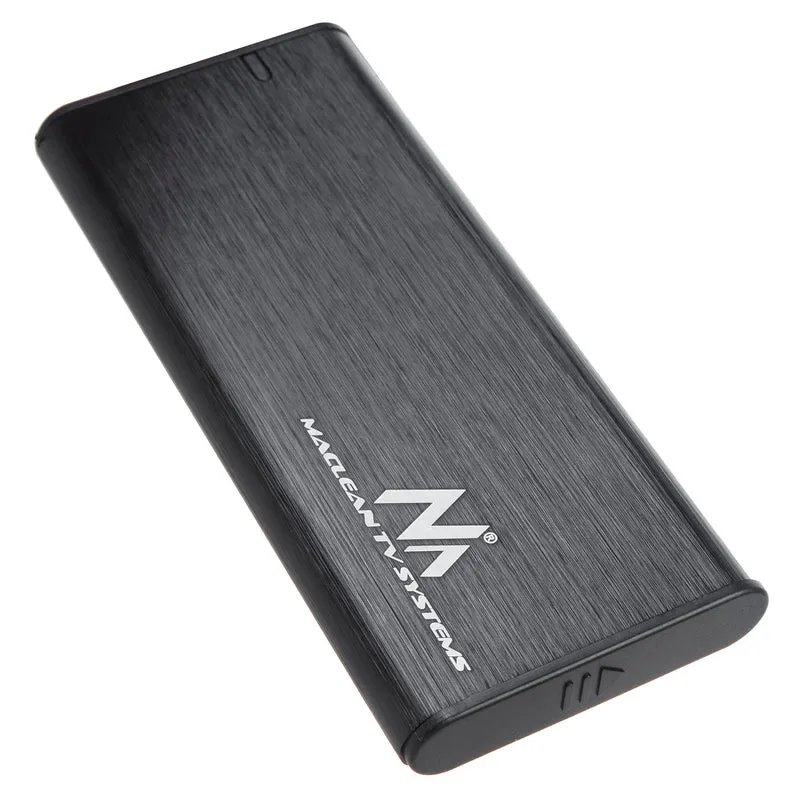 Maclean MCE443 NVMe SATA SSD M.2-Kapsling NVMe (PCIe), NGFF (SATA) Stöder USB 3.1 2230/2240/2260/2280 USAP Kompatibel Med PC Och Mac Aluminium Plug&Play Svart