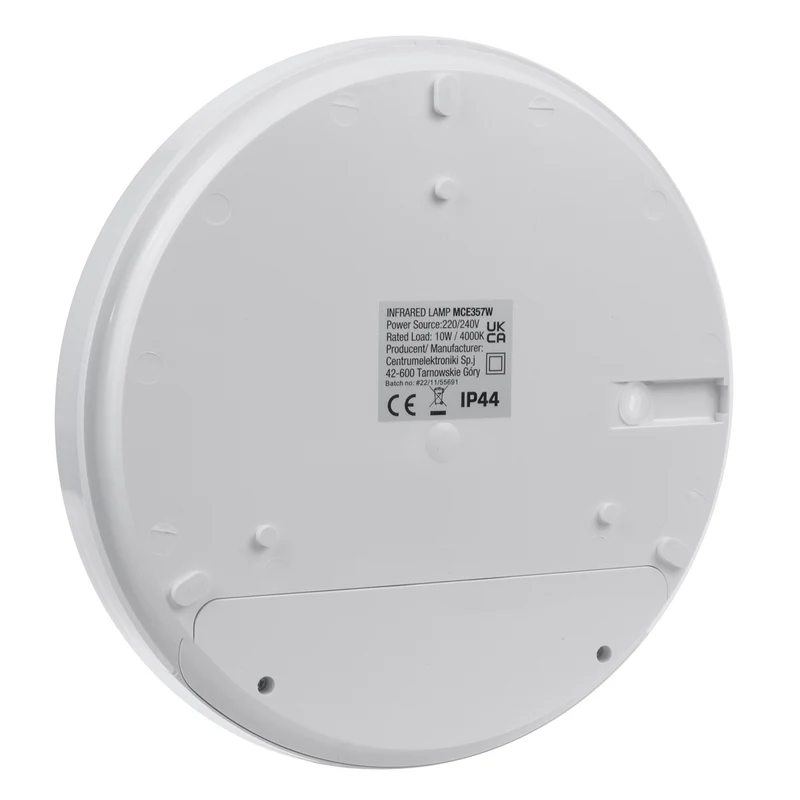 Maclean MCE357 LED Lampa Med Infraröd Rörelsedetektor Räckvidd Upp Till Max 9 m 10W IP44 Naturvit 4000K 900lm IP44 För Utomhus- Och Inomhusbruk