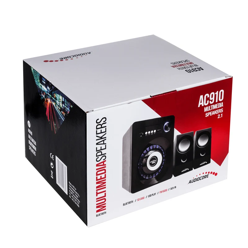 Bluetooth 2.1 högtalarset Audiocore AC910 FM-radio, TF-kortingång, AUX, USB-strömförsörjning