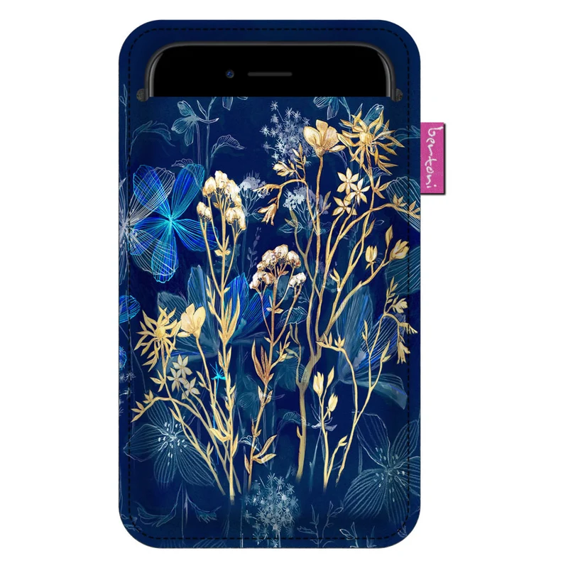 Bertoni smartphonefodral, i ekologisk filt, 105x195 mm, Midnight-mönster, EE0030