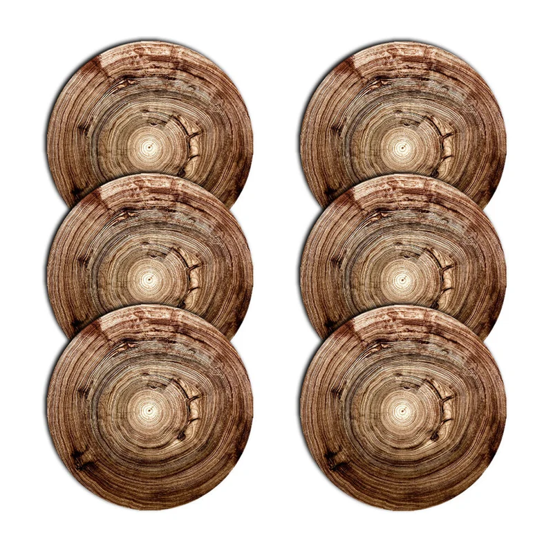 Bertoni bordsunderläggsset, 6 delar, rund, 33 cm, Kempas