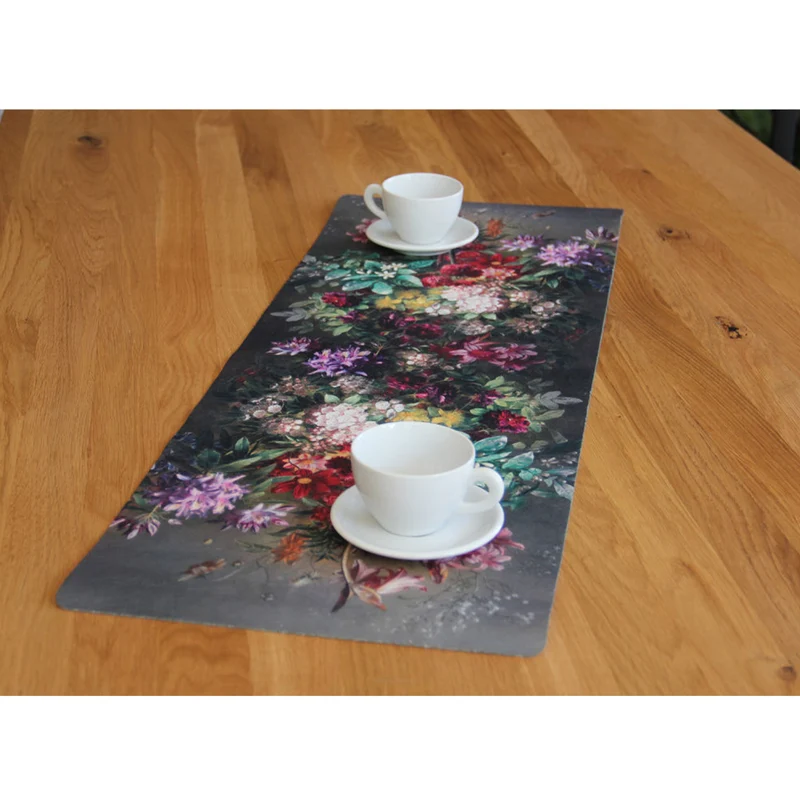 Bertoni bordslöpare, filt, 95x33cm, tryck mönster Bouquet
