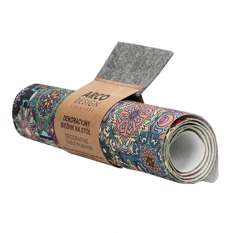 Bertoni bordslöpare, filt, 95x33cm, Valencia printmönster