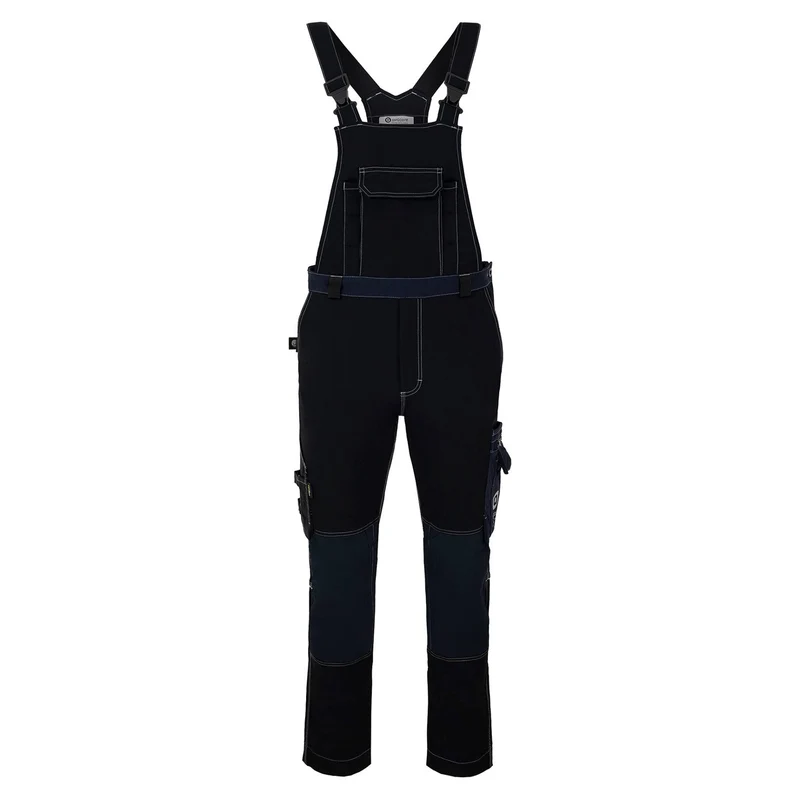 Avacore hängselbyxor, stretch, cordura, svart och marinblå, storlek 52, Avaflex