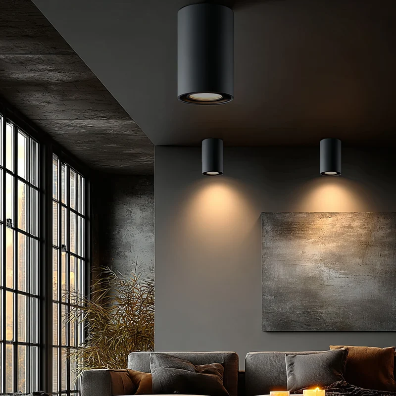 Halogen spotlight GU10 MCE422, 80x115mm, aluminium, färg svart