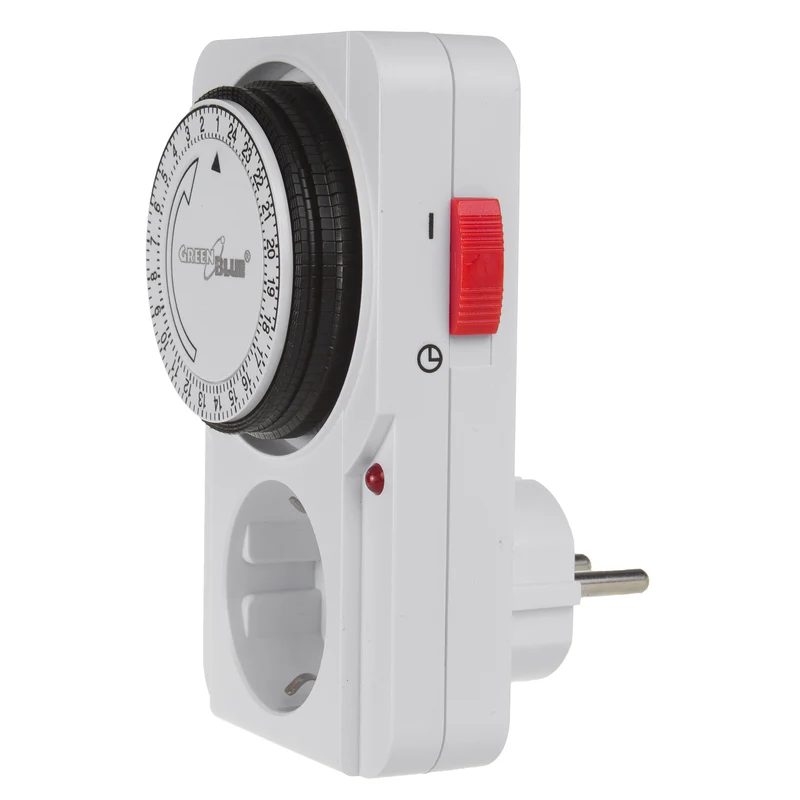 GreenBlue mekanisk timer, 48 program, max. belastning 16A, IP20, GB360 F