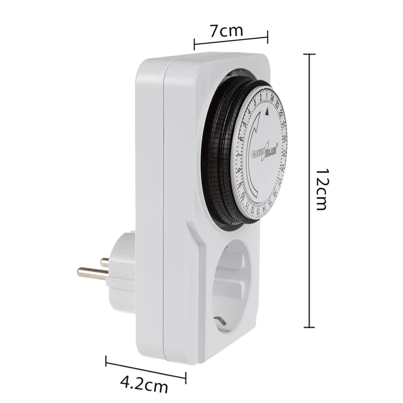 GreenBlue mekanisk timer, 48 program, max. belastning 16A, IP20, GB360 F