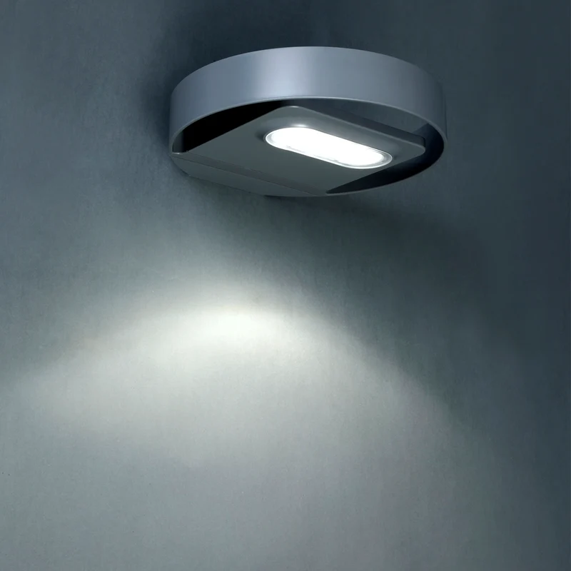 GreenBlue GB130 LED 3W cirkulär solcellslampa för vägg