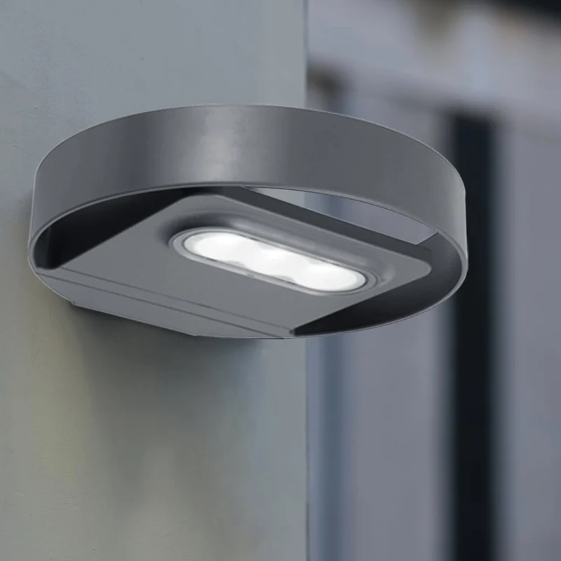 GreenBlue GB130 LED 3W cirkulär solcellslampa för vägg
