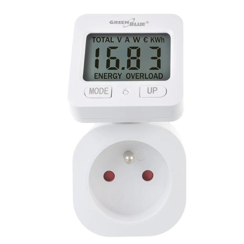 GreenBlue energimätare, wattmätare, 16A, max. 3680W, subminne, GB615 E