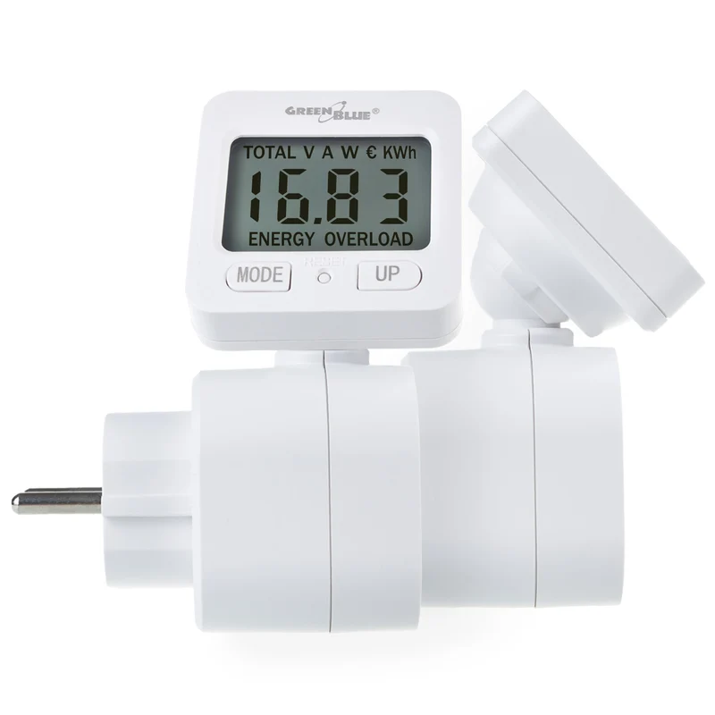 GreenBlue energimätare, wattmätare, 16A, max. 3680W, subminne, GB615 E