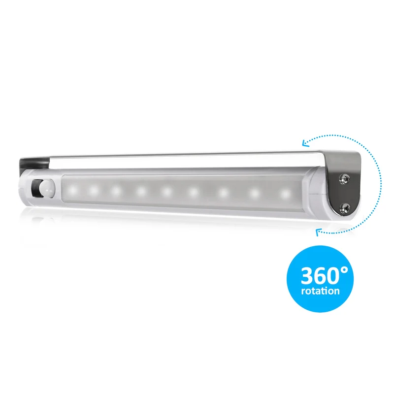 Maclean LED-köksbelysning, underskåp 9 SMD, batteridriven, PIR-sensor på/av, MCE166