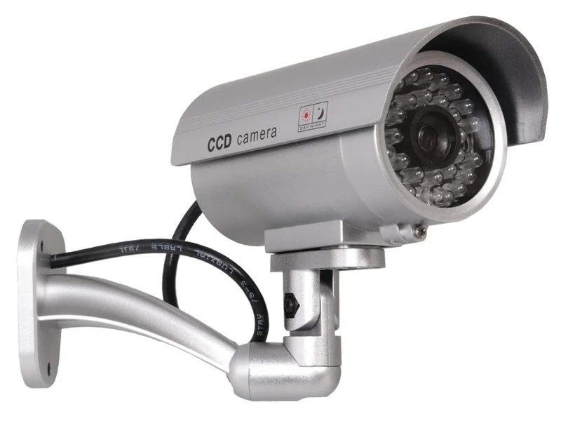 Dummy-kamera IR9000 S med IR och LED silverfärg