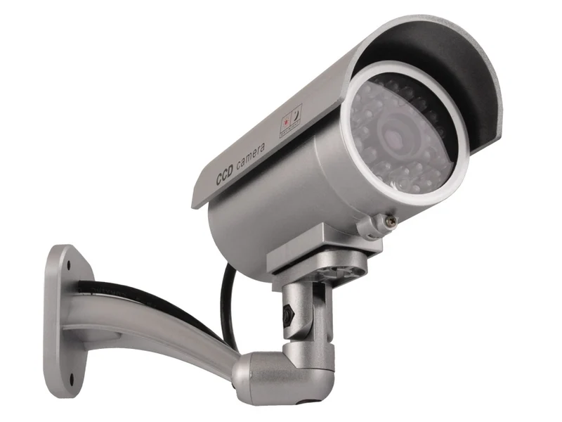 Dummy-kamera IR9000 S med IR och LED silverfärg