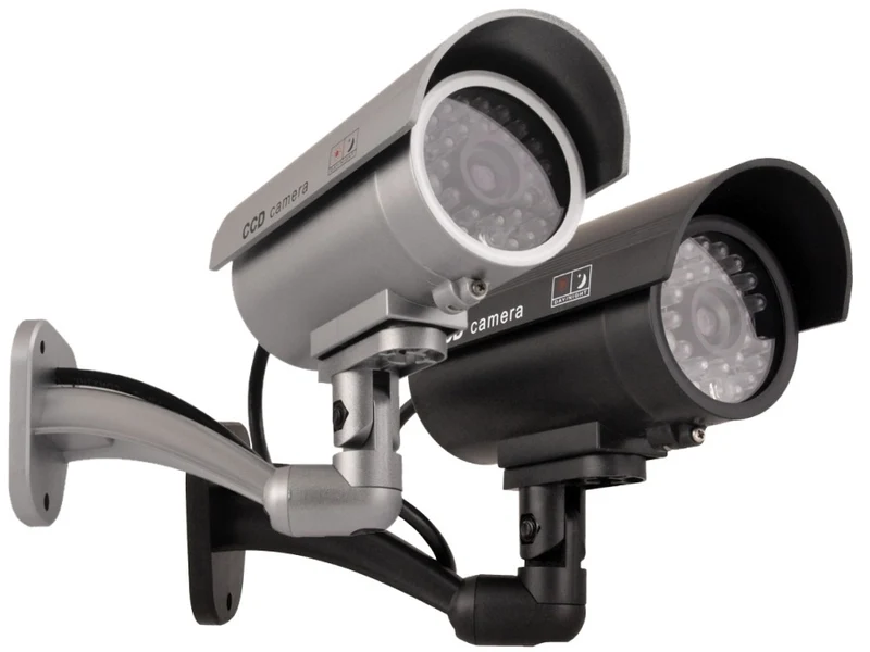 Dummy-kamera IR9000 S med IR och LED silverfärg