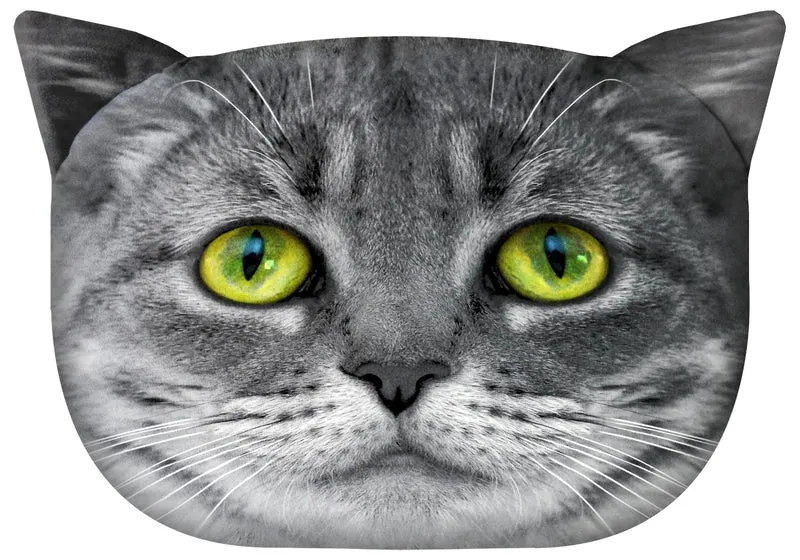 Bertoni prydnadskudde Cat Lolek 30x45 cm, velour, kattmönster, allergivänligt inlägg