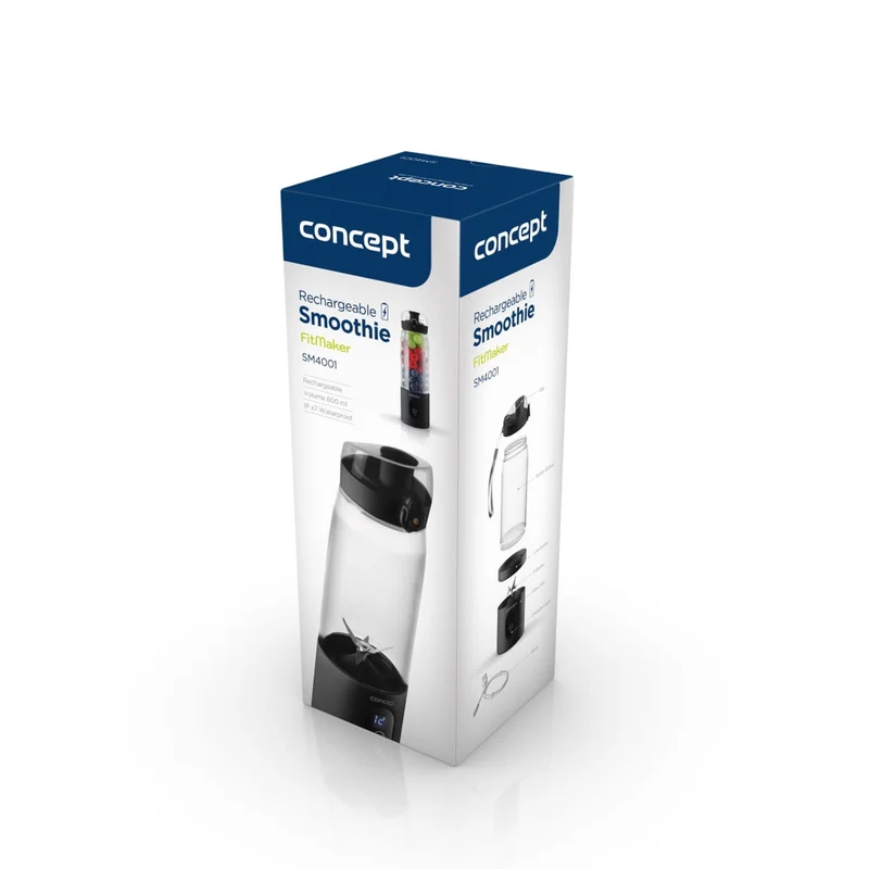 Concept stavmixer, 600 ml, uppladdningsbar Li-Ion, svart, FitMaker SM4001
