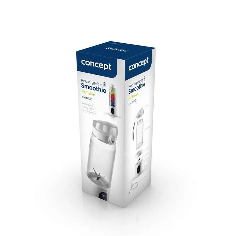 Concept stavmixer, 600 ml, uppladdningsbart Li-Ion-batteri, vit, FitMaker SM4000