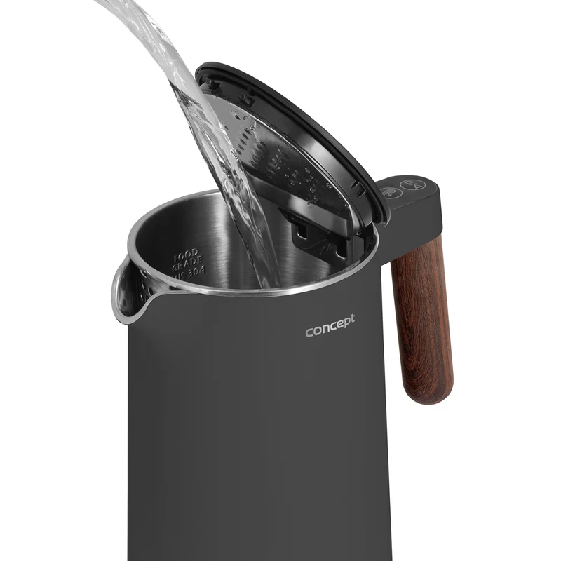 Concept Norwood Vattenkokare I Rostfritt Stål Med Temperaturkontroll 45/60/70/85/90/95/100°C KEEP WARM-Funktion 1,5L 1850-2200 W Svart