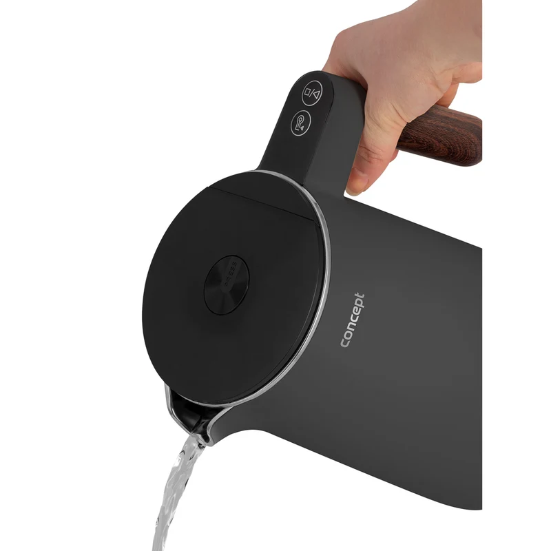 Concept Norwood Vattenkokare I Rostfritt Stål Med Temperaturkontroll 45/60/70/85/90/95/100°C KEEP WARM-Funktion 1,5L 1850-2200 W Svart
