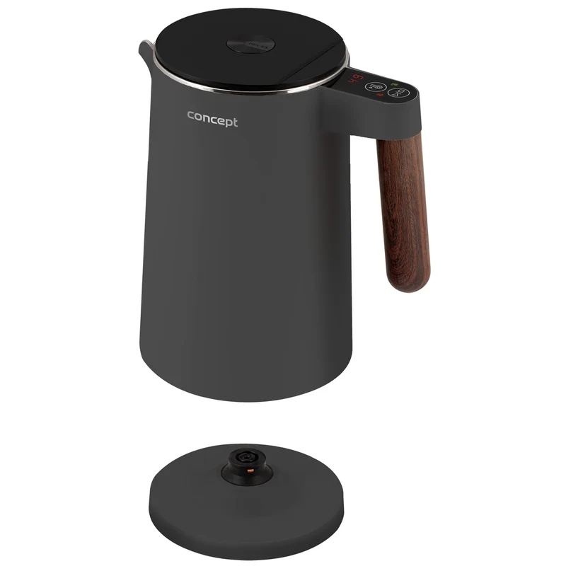 Concept Norwood Vattenkokare I Rostfritt Stål Med Temperaturkontroll 45/60/70/85/90/95/100°C KEEP WARM-Funktion 1,5L 1850-2200 W Svart