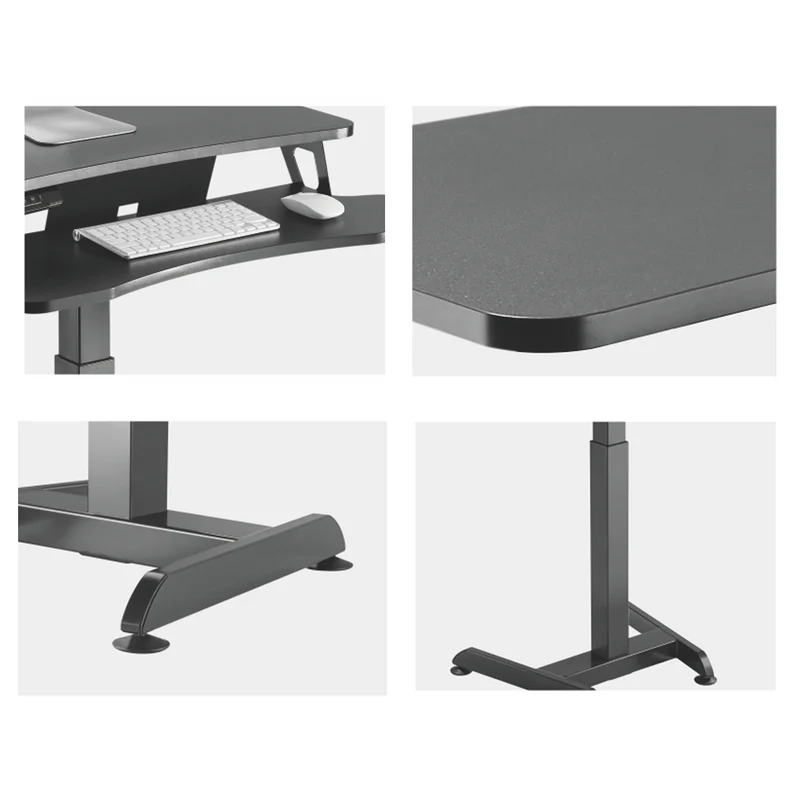 Elektriskt skrivbord, bord, arbetsstation, höj- och sänkbart, Maclean MC-835 maxhöjd 122cm max 37 kg - för sittande och stående arbete