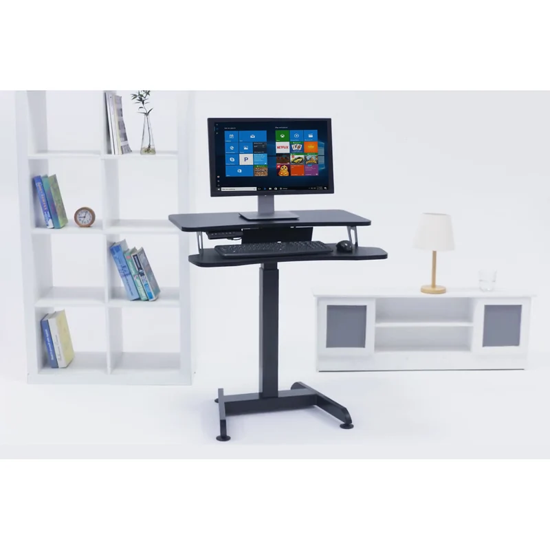 Elektriskt skrivbord, bord, arbetsstation, höj- och sänkbart, Maclean MC-835 maxhöjd 122cm max 37 kg - för sittande och stående arbete