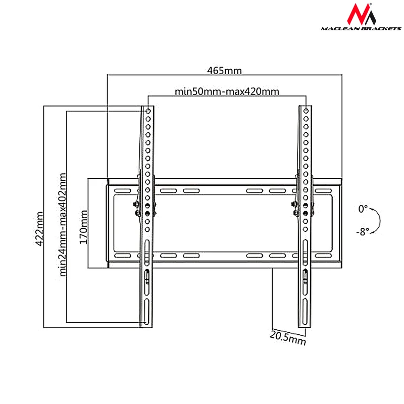 TV 32-55" max vesa 400x400 35kg Maclean MC-774