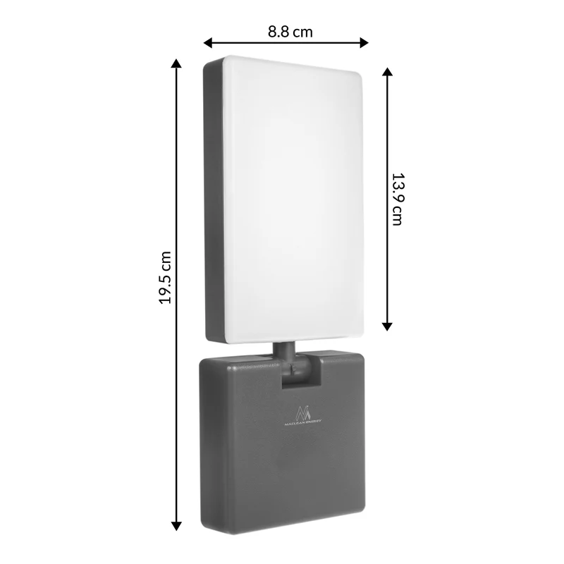 Maclean LED-lampa grå 10W 700lm IP65 neutralvit 4000K
