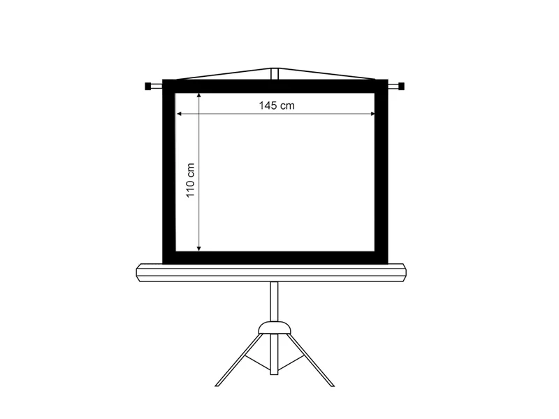 Maclean MC-536 projektionsduk på stativ, 72", 4:3, 145x110
