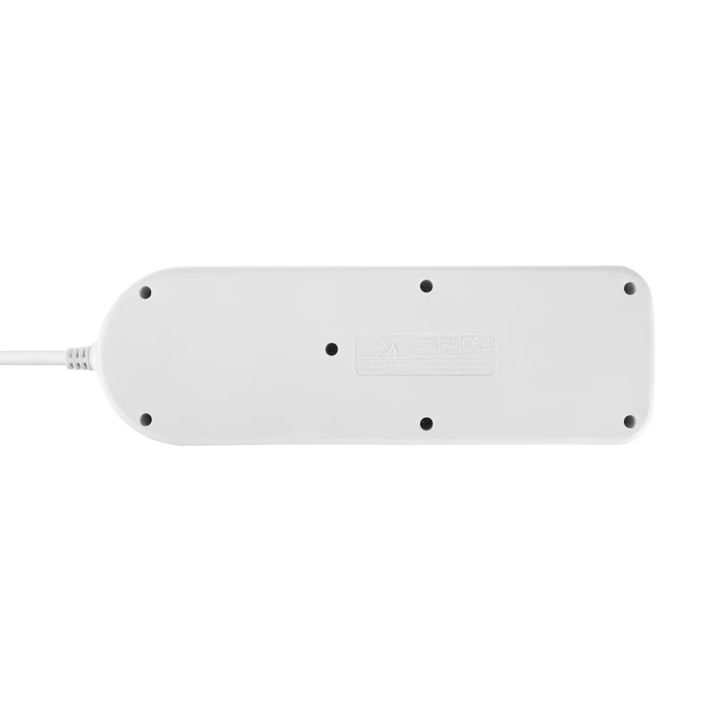 Maclean grenuttag, förlängningskabel 4 uttag + USB A/C, med brytare, 250VAC/10A, 1,5m, vit, MCE508 W
