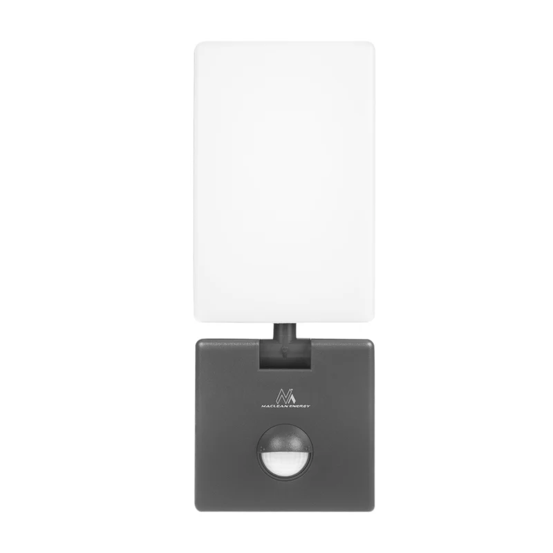 Maclean grå 10W IP65 800lm 4000K LED-lampa med rörelsesensor