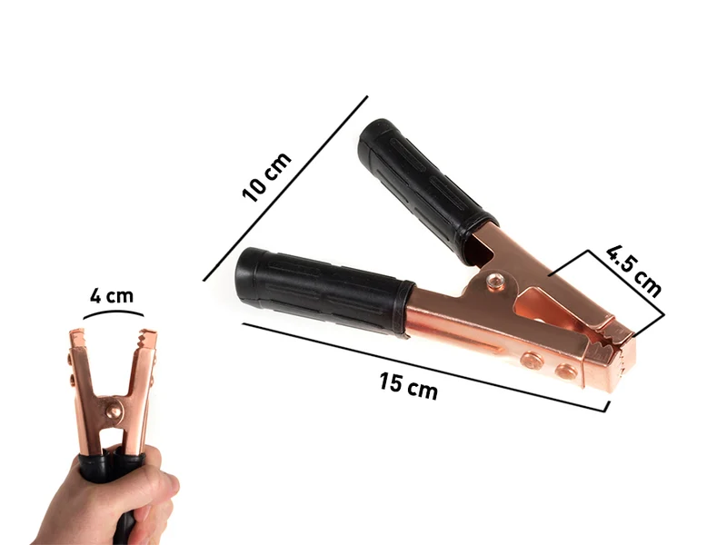 Maclean krokodilklämmor, 400A 2st R/B, kopparpläterade, MCE36