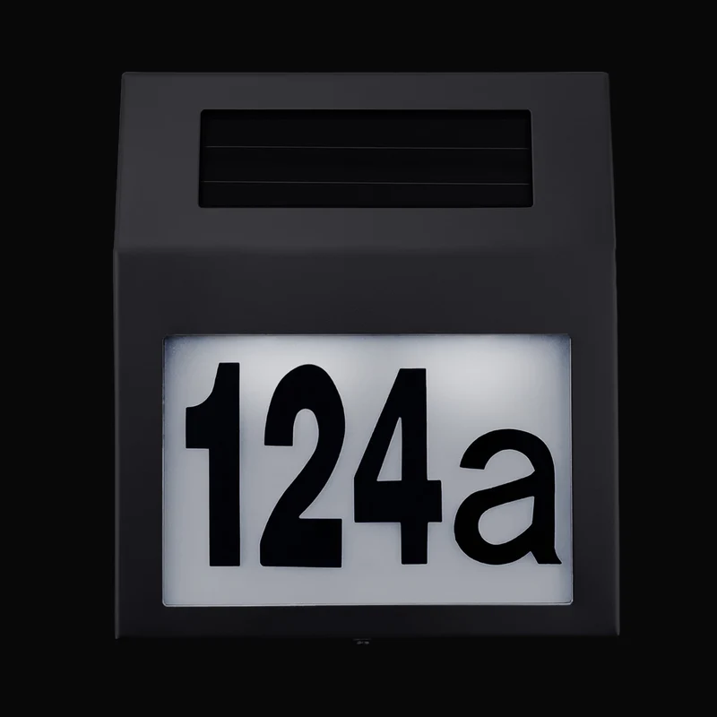 Maclean Energy MCE172 LED-solcellslampa med husnummer