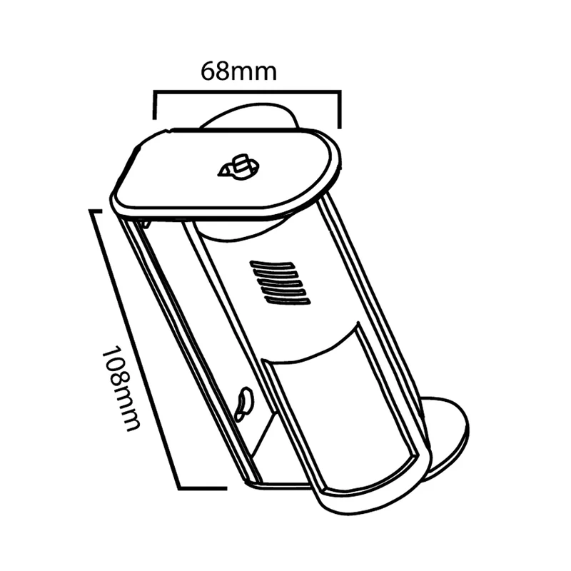 Maclean trådlös portvakt, PIR-sensor, räckvidd 8 m, 9V DC-batteri, volym över 70 dB, MCE311 W.