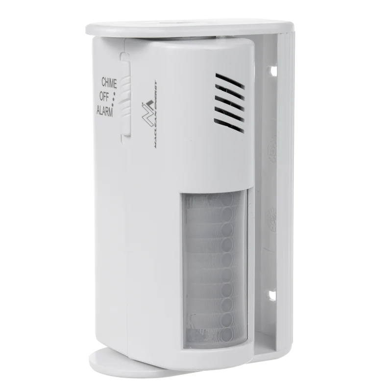 Maclean trådlös portvakt, PIR-sensor, räckvidd 8 m, 9V DC-batteri, volym över 70 dB, MCE311 W.