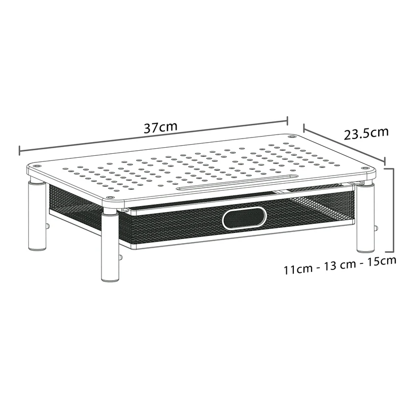 Maclean skärm- och laptopstativ, 13-32", modell MC-947. Optimerar skrivbordsutrymme och förbättrar användarens arbetsställning.