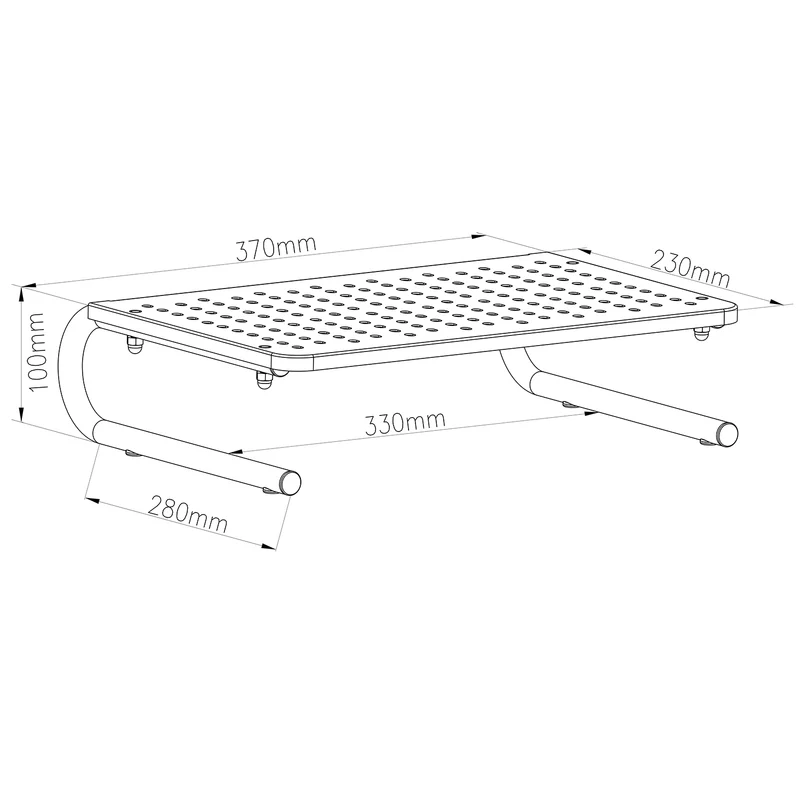 Maclean skärm- och laptopstativ, modell MC-948, passar skärmar och laptops på 13-32 tum. Effektivt förbättrar arbetsytan och ergonomin.